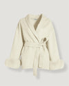Cappotto in lana con pelliccia