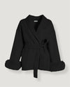 Cappotto in lana con pelliccia